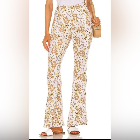 FREE PEOPLE FLARE LEG TROUSER POCKETS SIZE SMALL Excellent Pre-Owned Condition